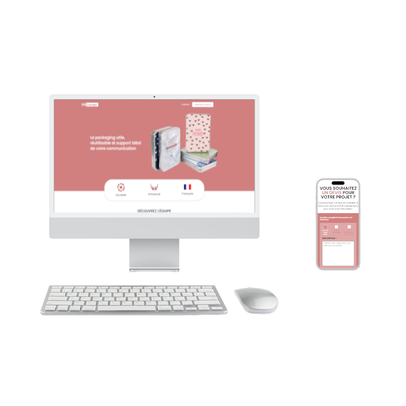 Mockup de BAM Concept