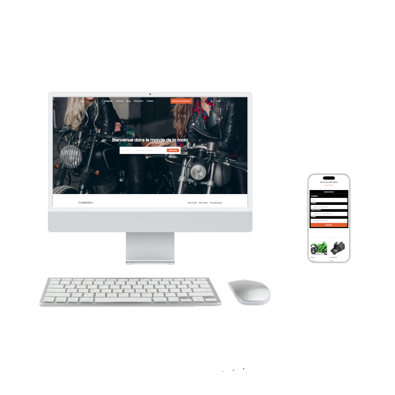 Mockup de Bikers Avenue