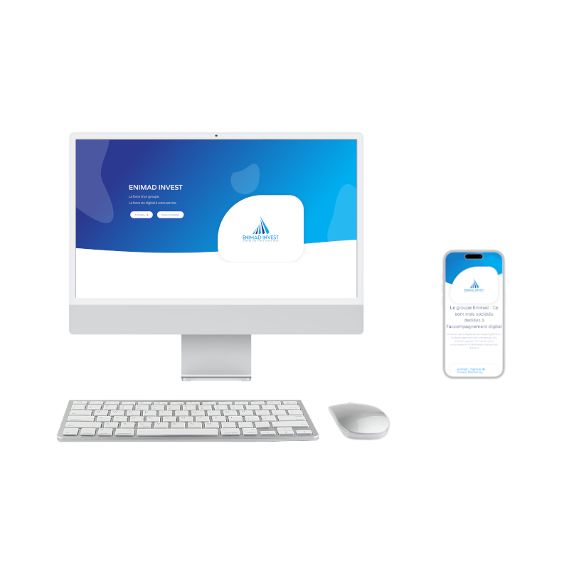 Mockup de Enimad Invest