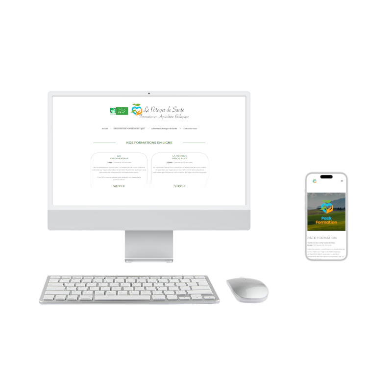 Mockup de Le Potager de Santé